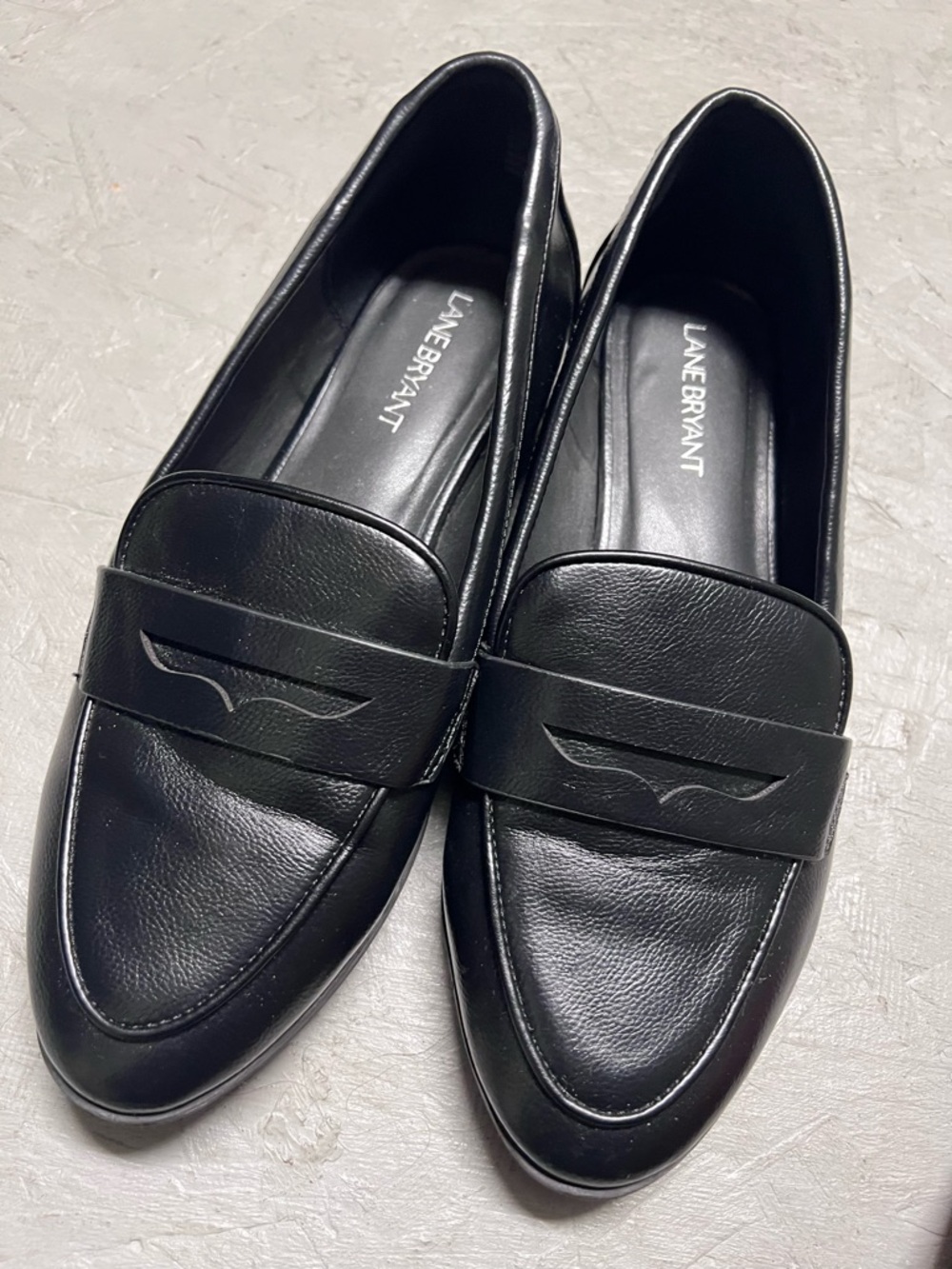 LANE BRYANT Classic Black Penny Loafer